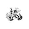 Quiges 925 Sterling Silver 3D Vertical Dutch Bicycle Charm Bead,