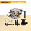 MOTOALL Carburetor Intake Kit Carb HD-12 HD-6 362 365 371