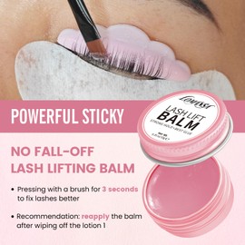 Lomansa Wimpernlifting Kleber, Lash Glue Balm, Lash Lift Glue für Wimpern Lifting und Brow Lifting, Hochviskoses, Viele Geschmacksrichtungen(Pink Peach)