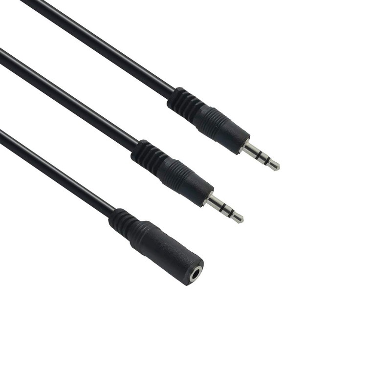 Ancable 3.5mm Stereo Female to 2-Male Y-Splitter Audio Cable 2M,