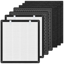 HOAXCINN H13 Replacement Air Filter Compatible with Samrado M6 Pet Air Purifier, 3 In 1, H13 High-Efficiency Activated Carbon Filter, 2-pcs