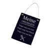 Dekolando Home Accessories Engraved Slate Sign with German Text "My