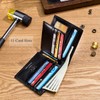 BULLCAPTAIN RFID Wallets for Men Slim Bifold Genuine Leather Front