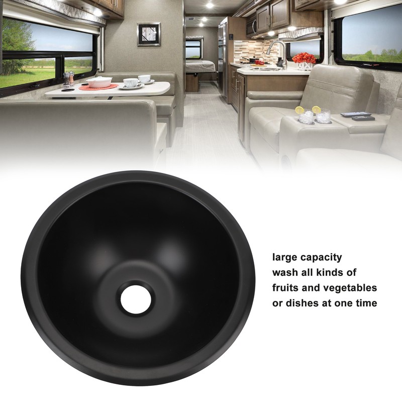 9 X 4in 304 Stainless Steel Sink Round Easy To