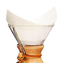 Chemex Filtros de café, 100 unidades, bond, Cuadrado, Transparente, 1