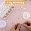 ZWQLZG Pearl Beads Bracelet Making Kit, 1120 Pcs White Beads