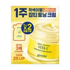 goodall Goodal Skin Improvement Skin Tone Improvement Green Tangerine Vita C Blemish Care Cream Alpha 75ml + Refill 75ml / 구달 피부개선 피부톤 개선 청귤 비타C 잡티케어 크림 알파 75ml +리필75ml