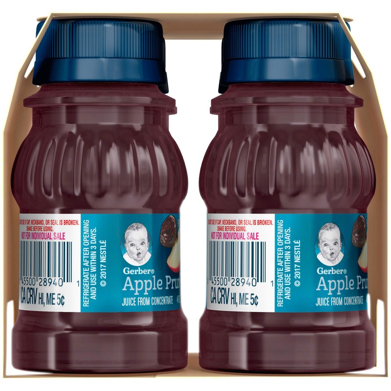 Gerber Apple Prune Juice, 100% Juice from Concentrate, 4-4 FL