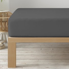 Degrees Home Collection - Fitted Sheet 135 x 190 x 33 cm - Adjustable - Brushed Polyester Microfibre - Plank