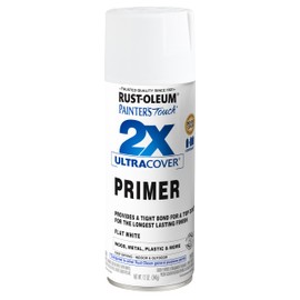 Rust-Oleum 334019 Painter's Touch 2X Ultra Cover Spray Primer, 12 oz, Flat White