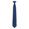 DQT Men's Plain Twill Wedding Formal Clip On Tie -