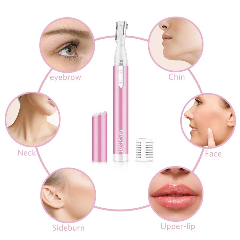 Funstant Upgraded Eyebrow Trimmer, Precision Electric Eyebrow Razor for Women