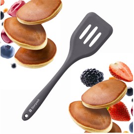 Starpack 'Head Turner' Premium Silicone Turner Spatula - High Heat Resistant to 600F, LFGB Grade Non Stick Rubber Slotted Spatula - 10"