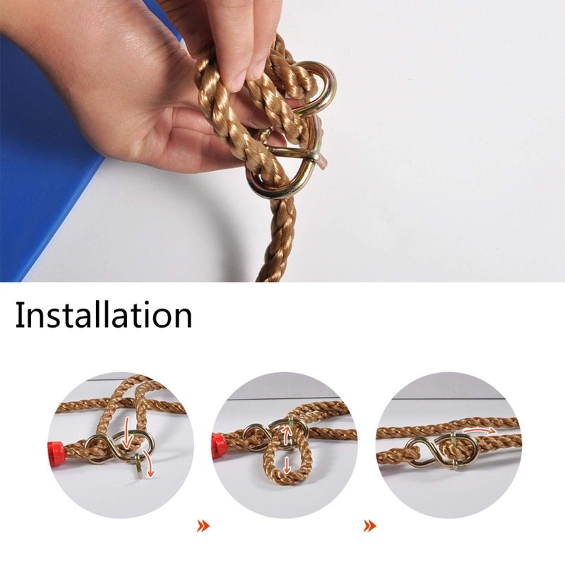 Alomejor Pack of 2 6ft Tree Hanging Strong Ropes Adjustable