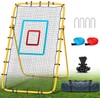 Volleyball Rebounder Net 7x4 Ft, 5-Angle Adjustable Rebounder Net for