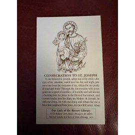 Lot of 5 Trad Catholic Prayer Card - consecration to St. Joseph