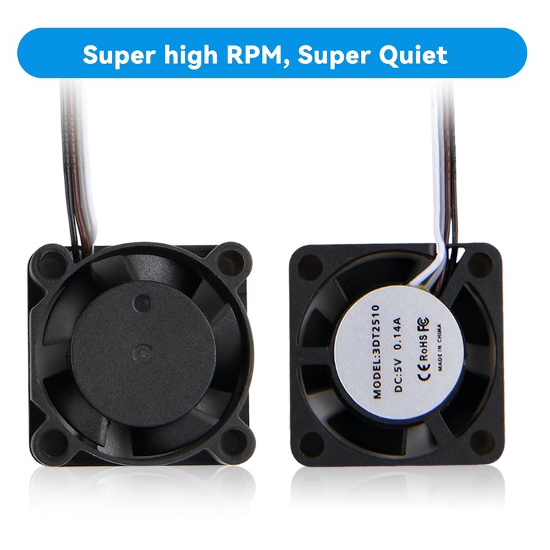 COMTREE 2PCS Extruder Hotend Cooling Fan for Bambu lab P1P/P1S