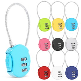 Gadpiparty Pack of 10 Combination Lock, 3 Sets Passwords, Luggage Locks, Locker Lock, Suitcase Lock, Small Combination Lock for Travel, Outdoor, School, Gym, Sports, Backpack Lock
