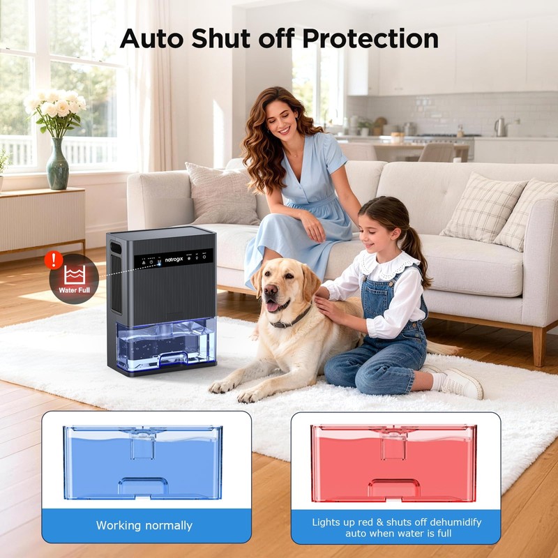 106 OZ Large Capacity Dehumidifier for Home, 1000 Sq. Ft.