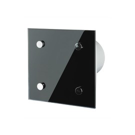 Estevez Extractor De Aire Modelo 2904-CN | Ventilador para Baño y Cocina con Tapa de Cristal de 4", 14 Watts, 33dB, Flujo de Aire 51.80 m³/hr, | Instalación en Muro o Techo.