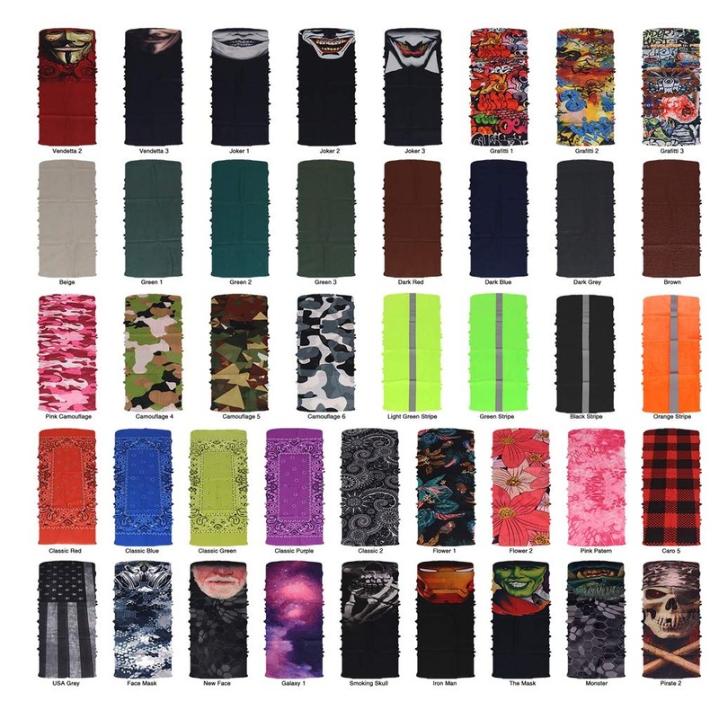 Georges Multifunctional Scarf with Many Different Designs, Versatile, Balaclava, Tube