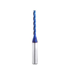 JXYUSXHJ VIC004 CNC Router Bit 3 Flutes Spiral Solid Carbide End Mill with NACO Coating for Wood Plunging（1/4S*1/8D*1-1/4CL*2-1/2OVL）