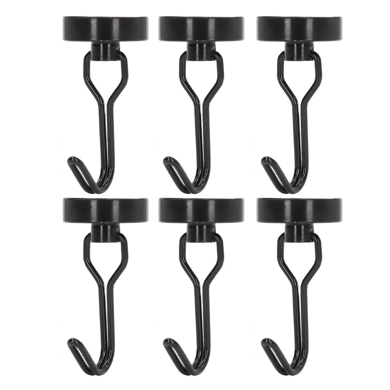 6Pcs Swing Magnetic Hook Set No Drilling Need Decorative Beautiful