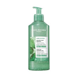 YVES ROCHER - Pure Menthe Limpiador Facial en Gel, Purifica y Matifica, Fórmula Vegana, Piel Grasa a Mixta, 390 ml                                    