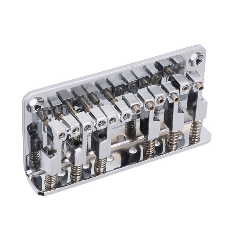 6 String Metal Bridge Replacement Adjustable Saddle Bridge Stringed Instrument