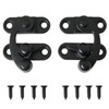 DGBRSM 2pcs Antique Hook Hasp Latch Black Padlock Hasp Hook