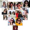 Dollger Heart Sunglasses for Women Men Festival Party Rave Light