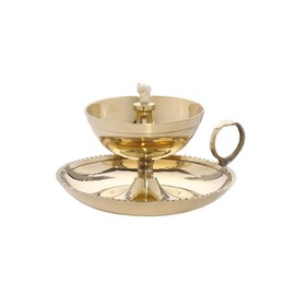 NKlaus 2x Ghee Lamp Oil Lamp Handmade Brass House Garden Gold 40430