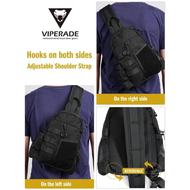 VIPERADE CHS1 EDC Chest Bag Men's Shoulder Bag, Lightweight Sling