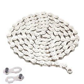 Shallho 6/7/8 Speed Bike Chain 116 Left Steel High Strength Bicycle Derailleur Chains for 6/7/8 Speed Road Bikes Mountain Bikes