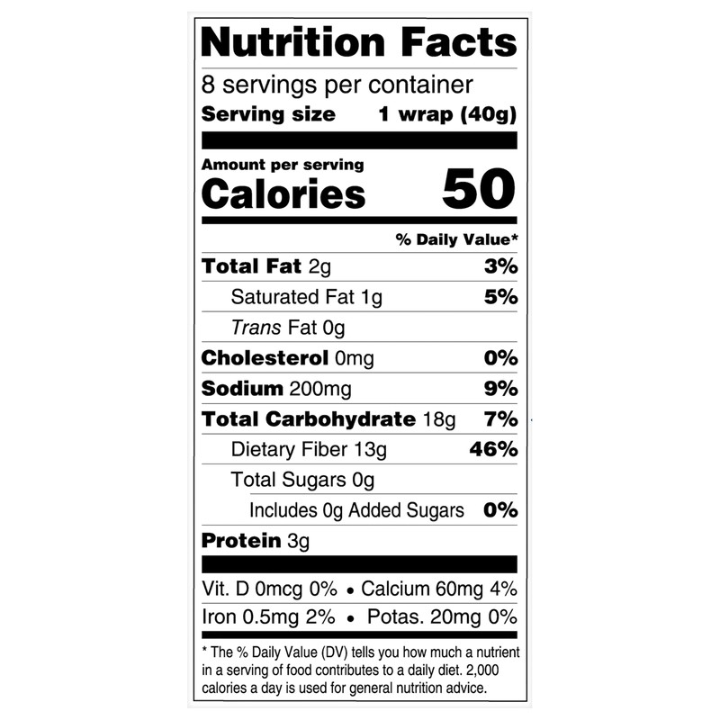 Tumaro's Premium White Carb Wise Wraps - Low Carb -