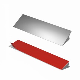 HRX Self-Adhesive Edge Fingerpull Door Handle - Easy to Install Screwless Peel and Stick on Glass, Wood, Metal, Plastic - Sliding Doors Knob for Kitchen Fronts, Drawers & Dressers Panels - 2 Pack