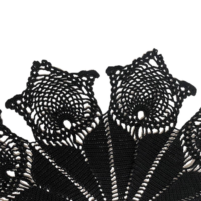 BIBITIME Lace Placemats Round Handmade Crochet Flower Doily Table Mat