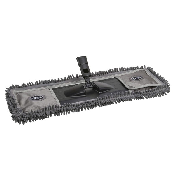 SWOPT 24” Microfiber Dust Mop Head w/Refill — Cleaning Head Interchangeable w/All SWOPT Cleaning Products for Efficient Cleaning & Storage — Mop Provides Lint-Free Cleaning for Wood, Laminate, Tile