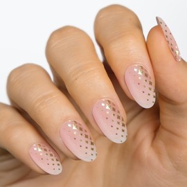 MOYOU LONDON Semi Cured Gel Nail Strips - Pack of 20 Nail Wraps for Salon Quality Manicure - Works with Any UV Nail Lamp - Easy to Apply, Trim & Remove Gel Nail Stickers