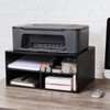 EMERIT Printer Stand Shelf with Storage Wood Desk Paper Organzier