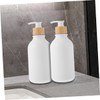 WOONEKY 2pcs Shampoo Dispenser Bottles Refillable Soap Container with Elegant