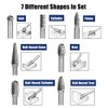 Carbide Burr Set 1/4" Shanks, Head Dia 1/4"-5/16", 10Pcs Double