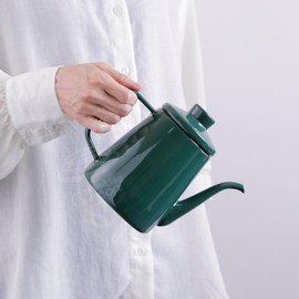 Enameled Drip Pot, 3.3 gal (1.0 L), SD10DP2.CG, Solid, Fuji Hollow, Enamel, Direct Fire, Induction Compatible, Green