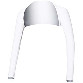 Mega Golf Summer Snow Stay Cool Arm Cover UPF 50+ Shawl Arm Cover UV-F506 (White, M)