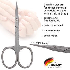 3 Swords Germany | Straight Cuticle Scissors, Dead Skin Scissors, Stainless Steel, Extra Sharp - Made in Germany by 3 Swords Germany (7872)