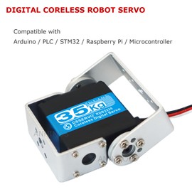 ANNIMOS 35KG Robot Servo Coreless Motor High Torque Stainless Steel Gear Digital Steering Servos with Mount Brackets