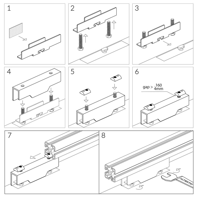 ALTERTIDE Ram Promaster Roof Rack Adapter/Mount - Set of 2
