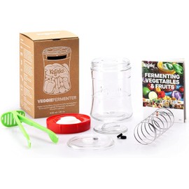 Kefirko Fermentatore per verdure, 900 ml, per fermentare frutta, verdura, kimchi, crauti e altro ancora, materiali privi di BPA, verde