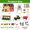 Tcvents Farm Toys Playset, Farm Tractor Animal Toys for Kids