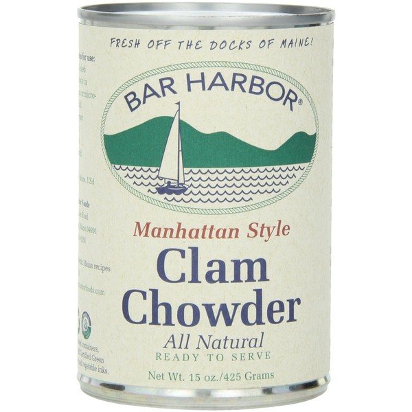 Bar Harbor Manhattan Clam Chowder, 15 oz. (Pack of 6)